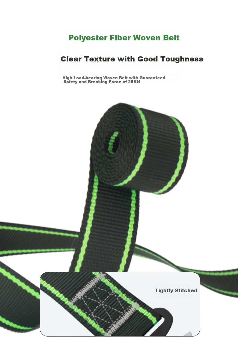 Shandouao Five-Point Safety Harness, 6 Points High-Altitude Work Electrician Construction Z-Y Fall Protection AD9118 National Standard Fall-Resistant Model, Safety Rope with Double Large Hooks And Buffer Pack, 1.8 Meters 12