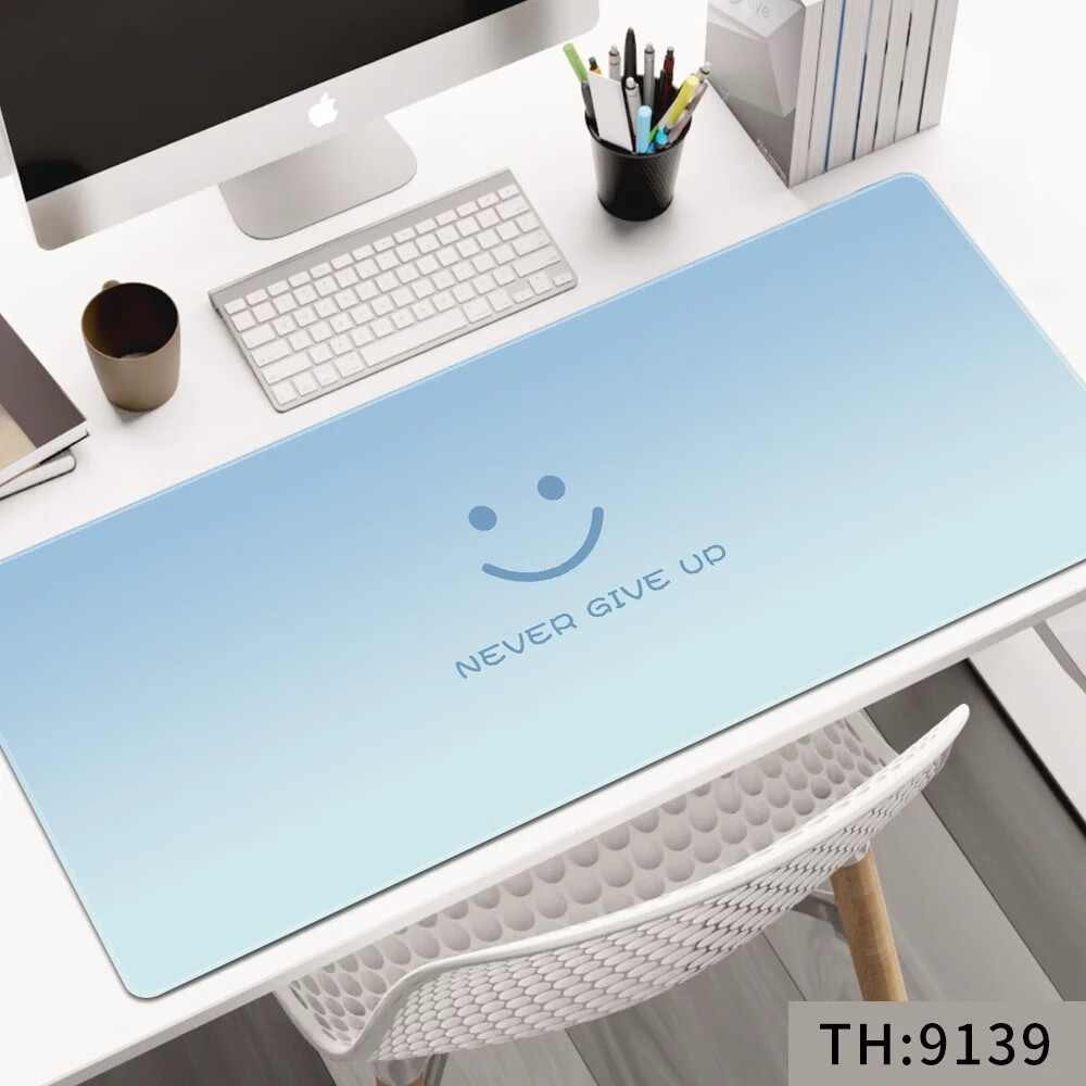 Juyingfeng Large Minimalist Gradient Luxury Creative Desk Mat with Edge Locking Non-Slip Keyboard Pad Office Gaming Mouse Pad 1200x600x3mm Pink-Black Gradient 11
