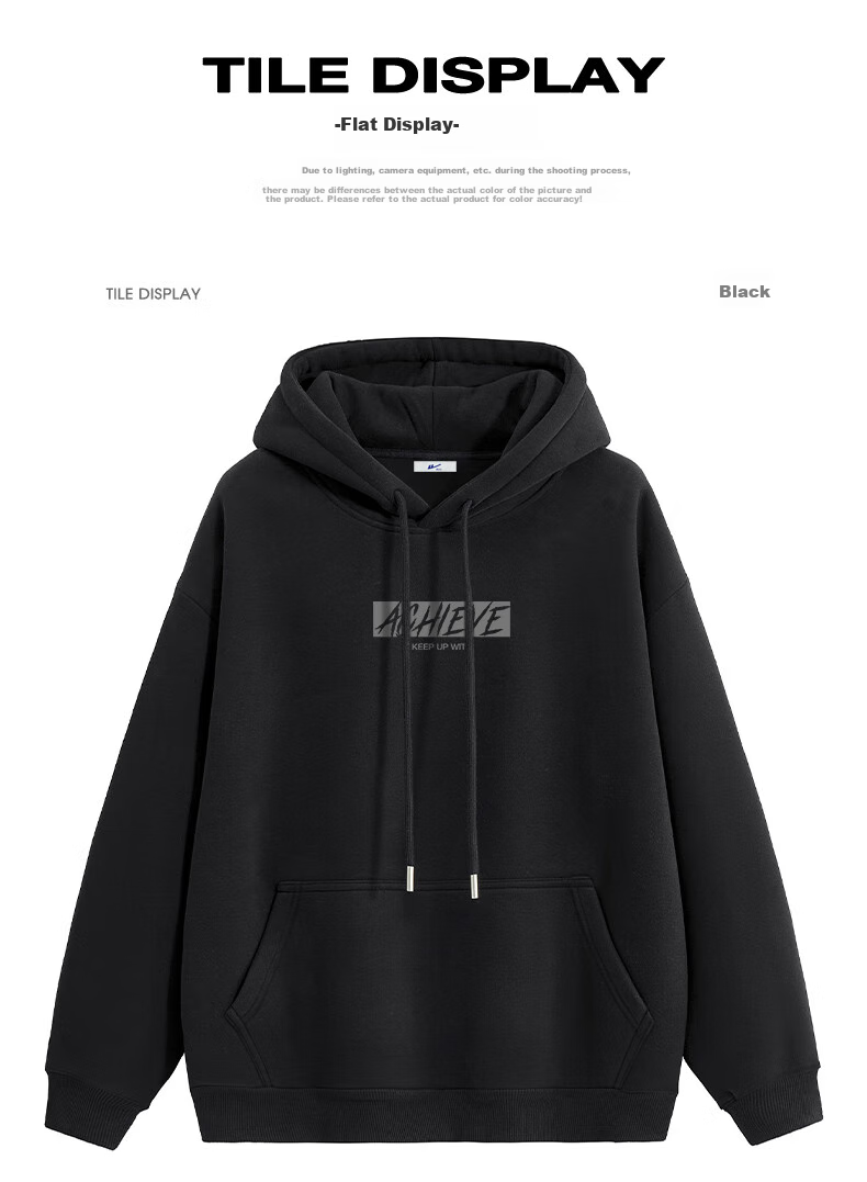 Huili Men's Sweatshirt, Solid Color Hooded Long-Sleeve Undershirt, Spring And Autumn Fashion Casual Versatile Jacket, Men's Clothing 12