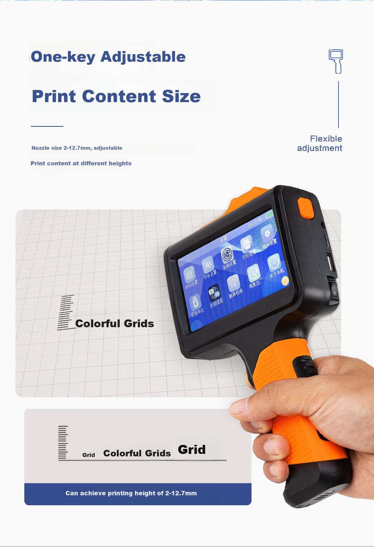 Caige Handheld Inkjet Printer, Coding Machine, Automatic Intelligent Touch Screen Printer with Ink Cartridge, Portable Inkjet Gun for Large Font Printing on Packaging Bags, Paper Boxes, And Cartons 9
