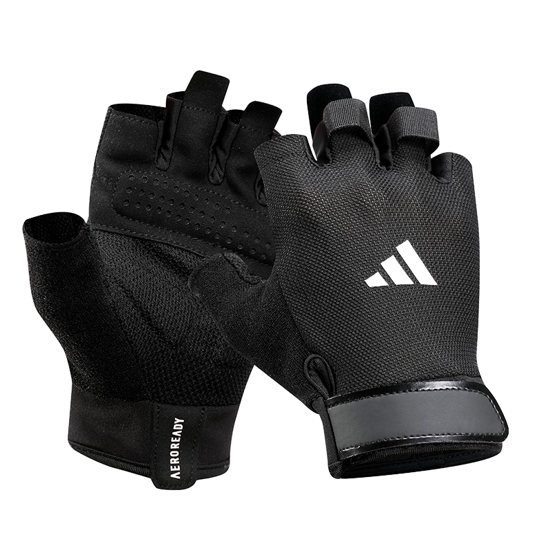 Adidas Men's Fitness Gloves Half Finger Workout Cycling Training Pull-up Anti-slip Gym Gloves