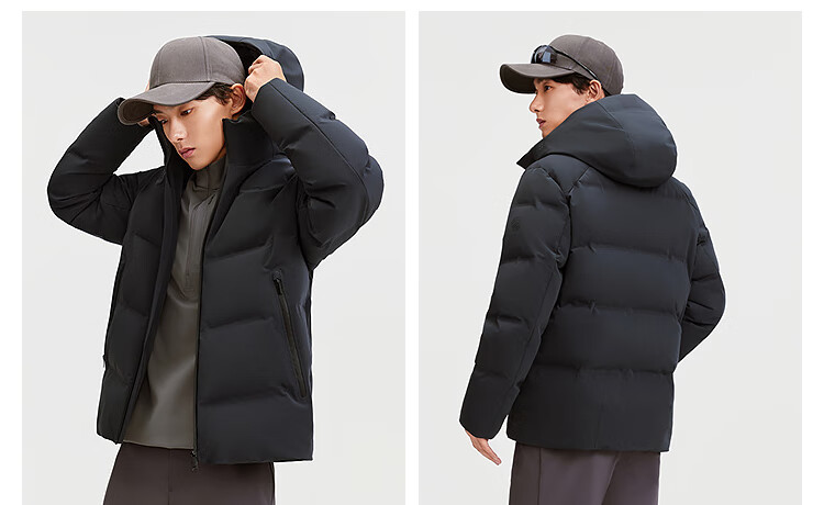 BOSIDENG 2025 Winter Men's Short Hooded Down Jacket B250244221 5