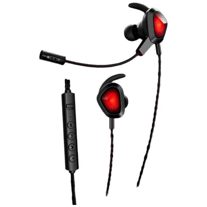 HP Dual-Engine In-Ear HiFi Music Gaming Wired Earphones Type-C Computer Esports Earbuds Headset Compatible with Huawei Oppo Xiaomi Apple Black Ear 20