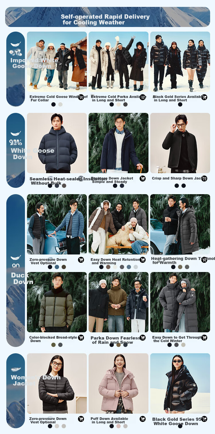 JD Original [New Product Launch] Goose down Jacket for Men And Women, Ultra-Cold Imported 95% White Goose down Long Coat, Oatmeal Color, XL Size 1
