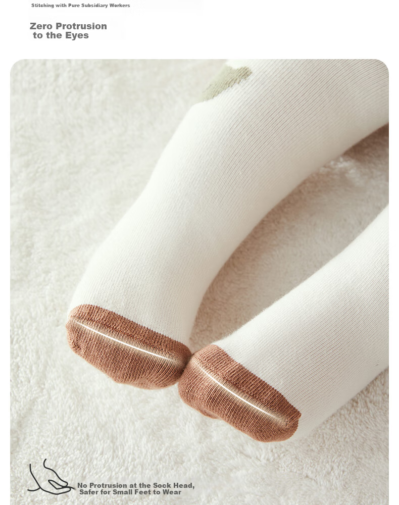 Shiyuejiejing Baby Socks, Spring And Autumn Cotton Socks, Long Over-Knee Socks for Boys And Girls, Non-Binding Children's Socks, All-Season Class A 10