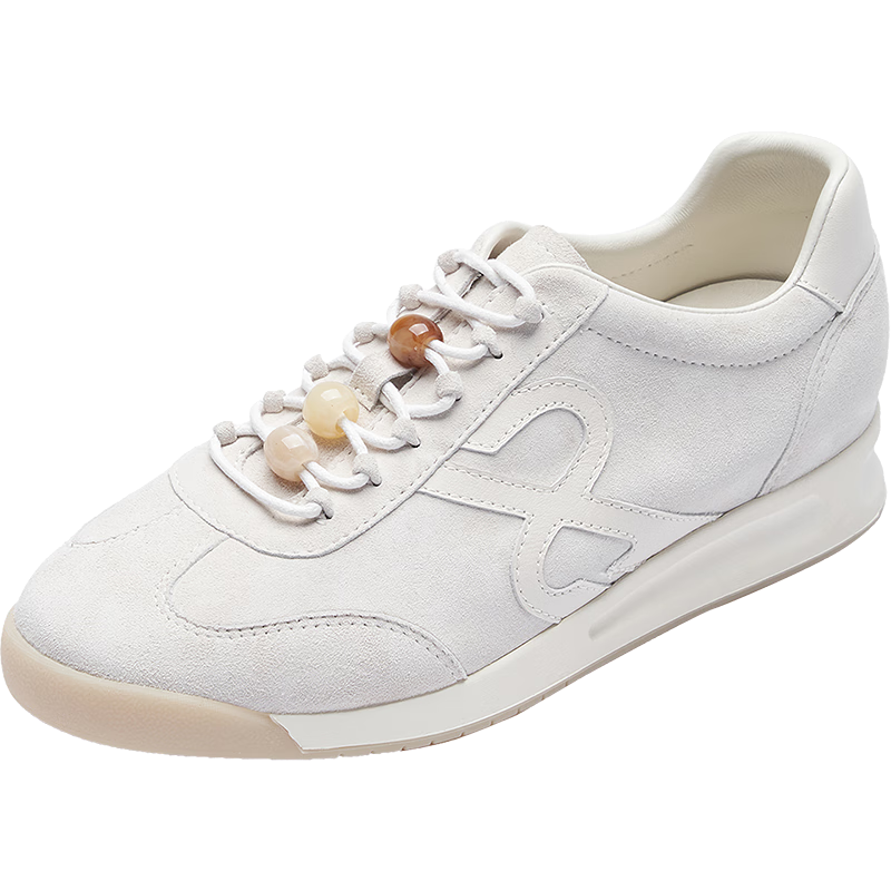 Le Saunda 2026 Spring New Leopard Print Casual Agan Training Sneakers Women 37901 Cream White OWL 36