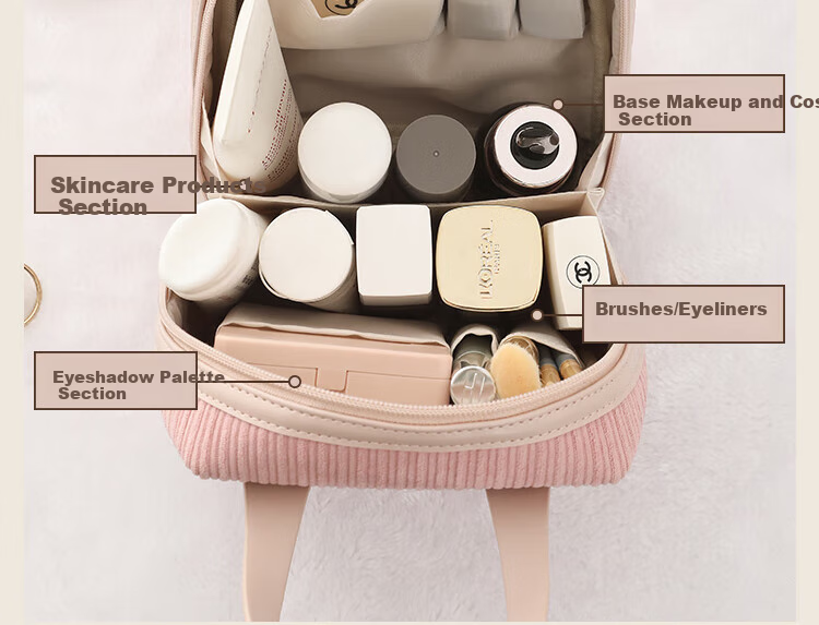 Lehuolvxing Cosmetic Bag, Portable Large Capacity, Stylish, for Washing Cosmetics And Skincare Products, Handheld Storage Bag, Essential for Women's Travel And Business Trips 8