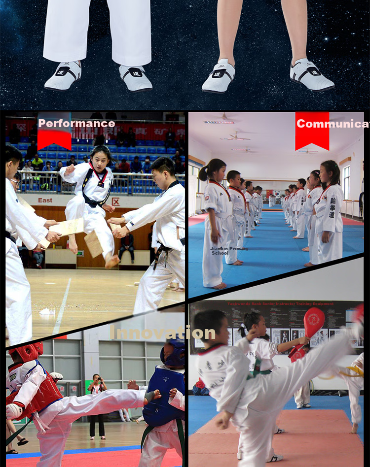 Jingpai Taekwondo Uniform, Pure Cotton Long-Sleeve Children's Taekwondo Suit, Adult Competition Uniform, All-Cotton Taekwondo Clothing, Training Outfit 8