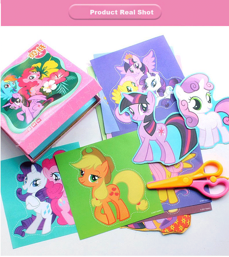Dayanxiaowa My Little Pony Paper Cutting Craft Kit for Children, DIY Toy for Ages 2-3 Kindergarten Kids, Educational Early Learning Toy, Birthday Gift 2