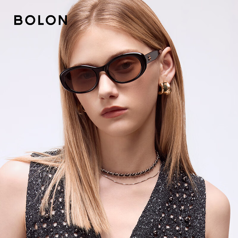 BOLON Bolon [Qixi Gift] Oval Sunglasses Men UV Protection Sunglasses Yang Zi Same Style C80