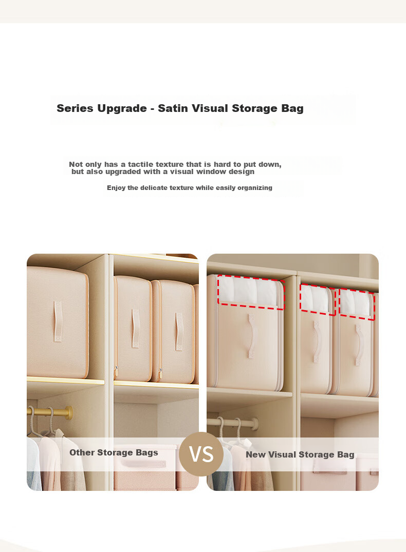 Baicaoyuan Visible Compression Storage Bag for Down And Silk Quilts, Clothes Organizer, Dustproof And Moisture-Proof, Large Blue Size 2
