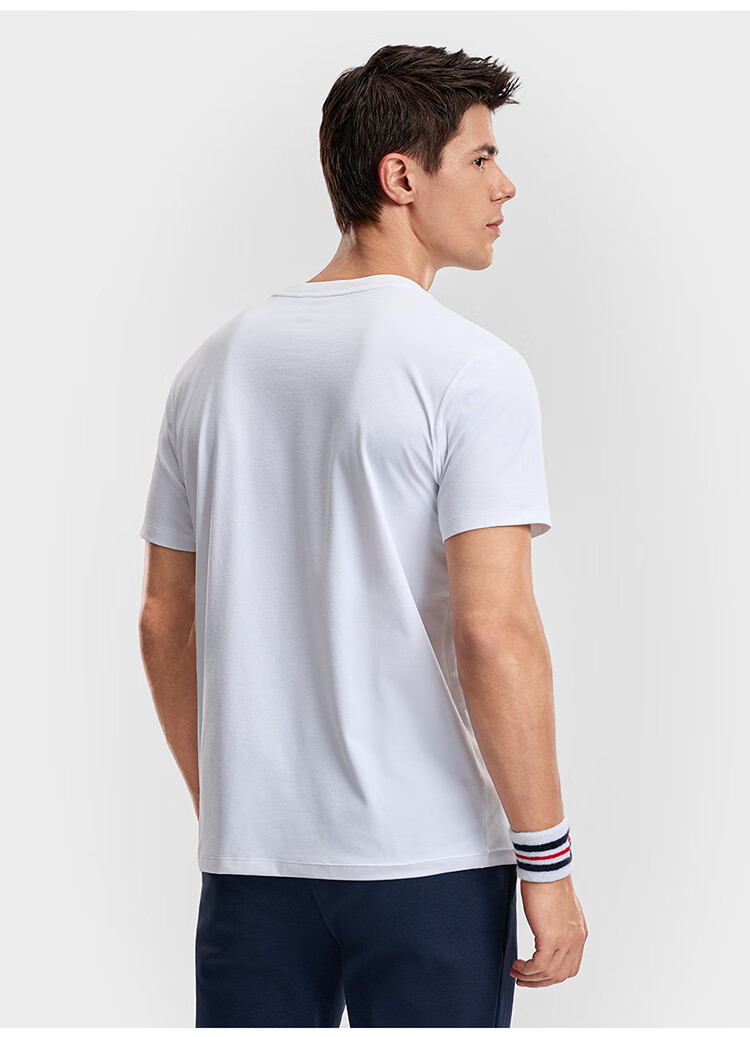 FILA Official Men's Short Sleeve T-Shirt 2026 Summer Tennis Moisture-Wicking Quick-Dry Knit Sun Protection Crew Neck Top 42