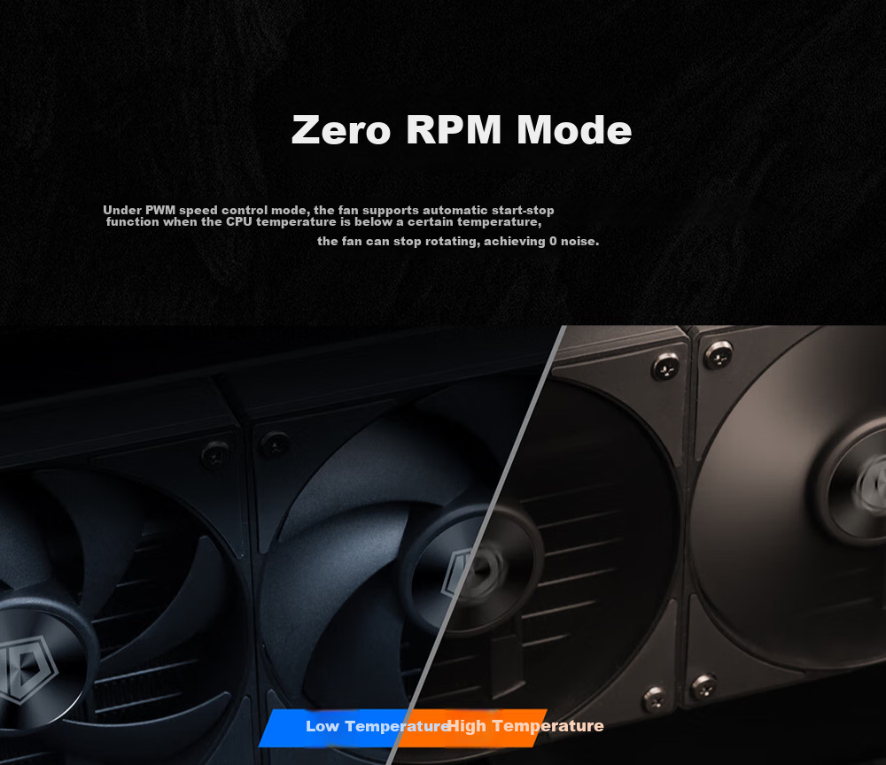 Kulin (IDCOOLING) 12CM Case Fan, Three-Phase Motor, Dynamic Balance Tuning, Magnetic Stability, Suitable for Water And Air Cooling Radiator Modification DF-125 7