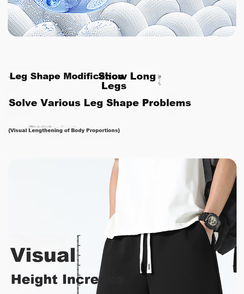 MINISO Summer Shorts for Men, Quick-Dry Sports Casual Trendy Antibacterial Sun-Resistant Outdoor Men's Knee-Length Shorts Z Black M 14