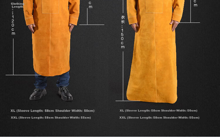 Pinzhide Leather Welding Foot Guard, Protective Foot Cover, Heat Insulation, Anti-Scalding, Anti-Spark, PJT011, Velcro Style, Yellow, One Pair 13