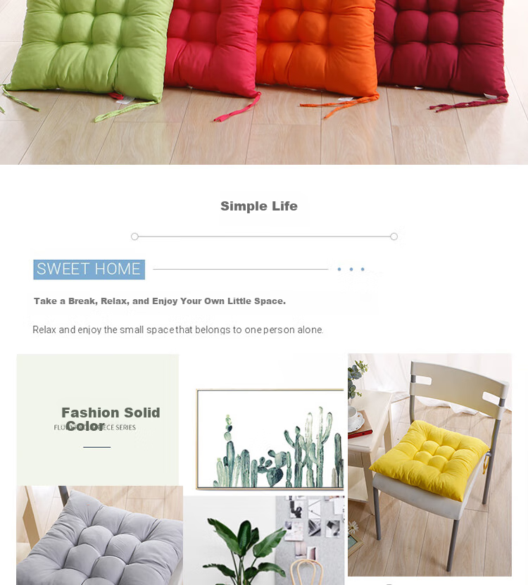 Gongxun Thickened Fabric Seat Cushion, Breathable Chair Pad, Non-Slip Chair Cushion, Student Chair Pad, Butt Cushion, Winter Office Long-Sitting Random Color 2