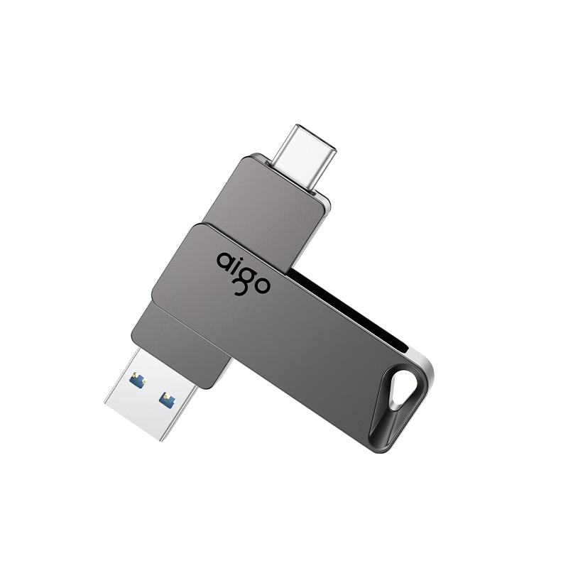 Aigo 128GB High Capacity 150MB/s USB 3.2 Type-C Dual Interface Mobile Phone USB Drive A23 Business Office Study Universal Flash Drive