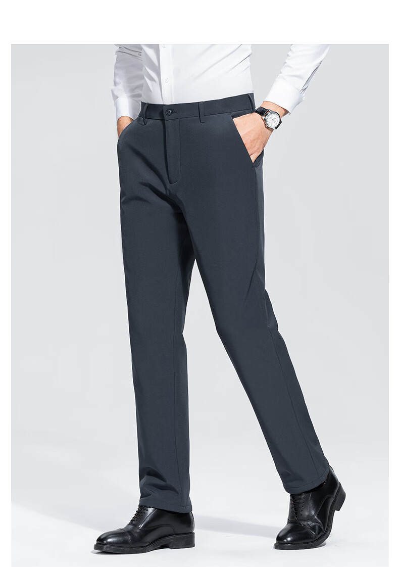 TUCANO Men's Down Pants, Fleece-Lined Warm Duck Down Pants, Outdoor Windproof Cotton Pants, Thickened Winter Casual Pants for Men 11