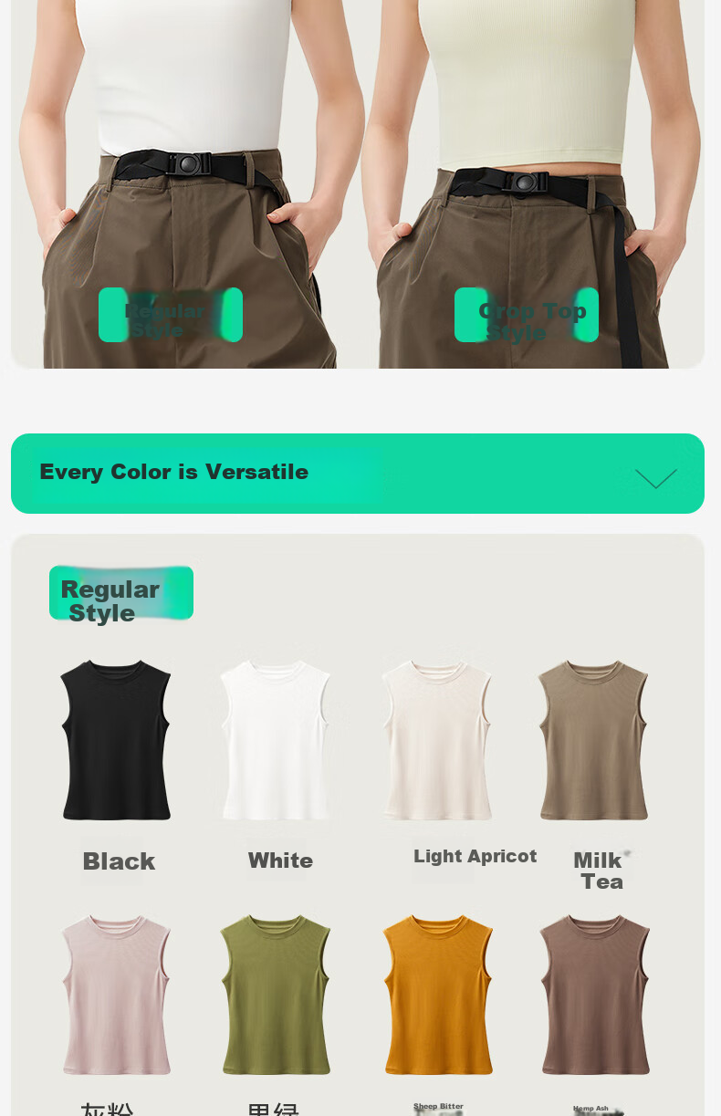 Jianyun Modal Cotton Camisole Tank Top for Women, Fashionable Sleeveless T-Shirt, Slim-Fit Undershirt, Can Be Worn As Outerwear, Lightweight Summer Top 8