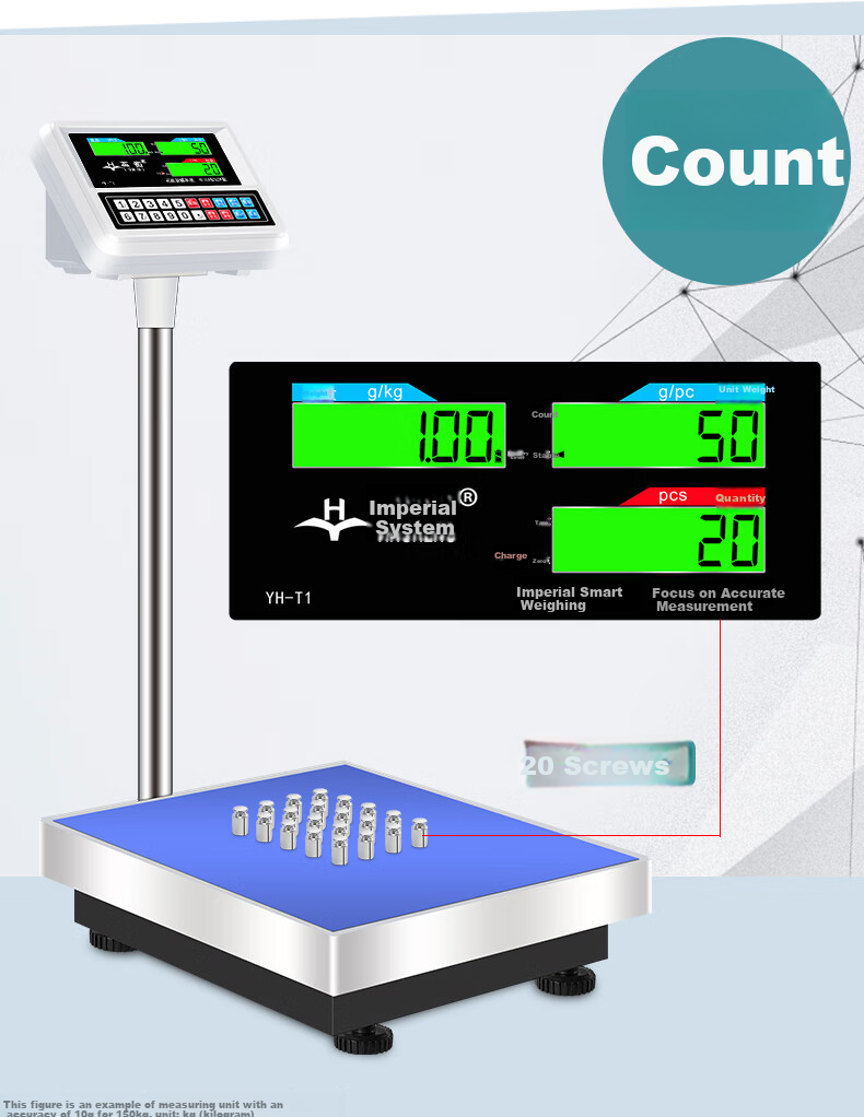 Yingheng Precise Electronic Scale, Platform Scale for Market Use, High-Precision Foldable Electronic Scale, Pricing Scale, Weighing Scale, 150kg Capacity 3