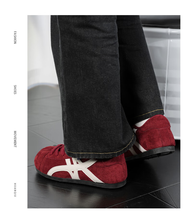 Global Red Vintage German Training Shoes Women's 2026 New Height-Increasing Sports Casual Soft Sole Sneakers 17