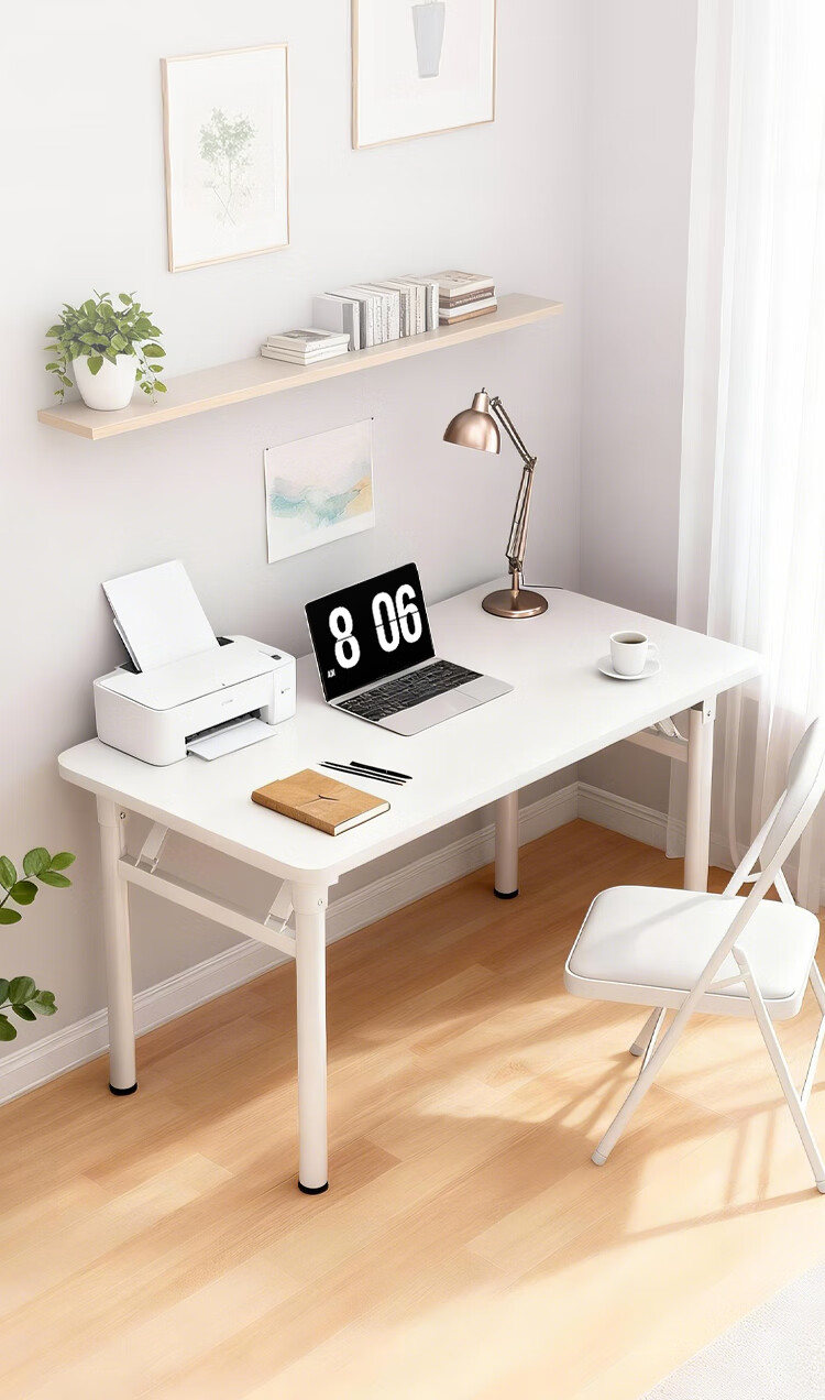 Warner New Foldable Computer Desk Desktop Student Long Table Bedroom Simple Writing Study Desk BGZ660 1