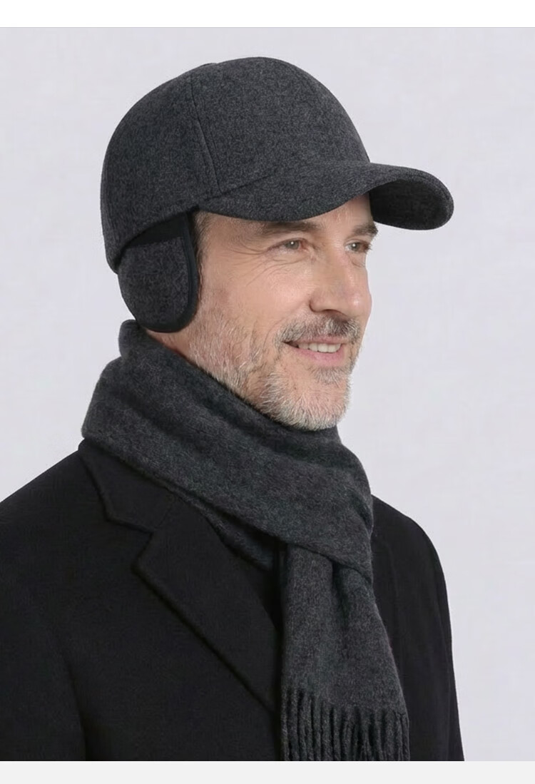 Hengyuanxiang Men's Autumn Winter Fleece Lined Warm Baseball Cap for Middle-aged and Elderly, New Year Birthday Gift for Dad 20