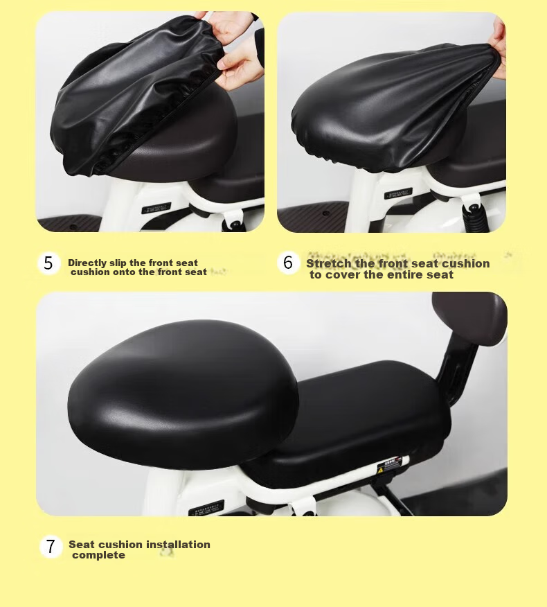 Cheguimu Electric Scooter Seat Cover, Battery Seat Cover, Water-Resistant, Sun-Protective, All-Season Universal, Self-Bicycle Riding, Heat Insulation Cover 10
