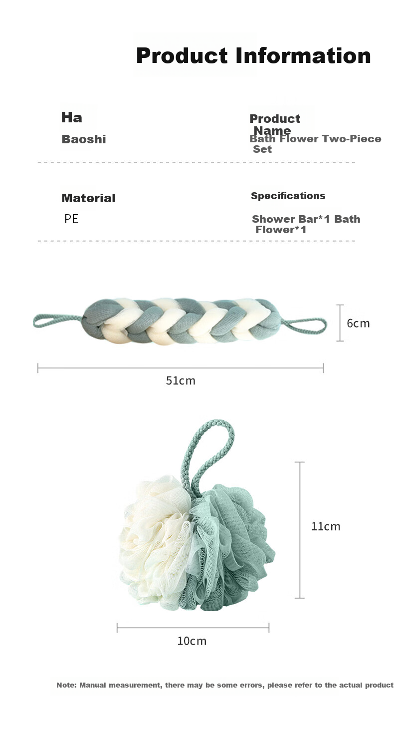 Baoshi Japanese Honeycomb Bath Sponge, Shower Loofah, 2-Pack, Children's Exfoliating Washcloth, Bathing Tool, Back Scrubber for Men And Wome 9