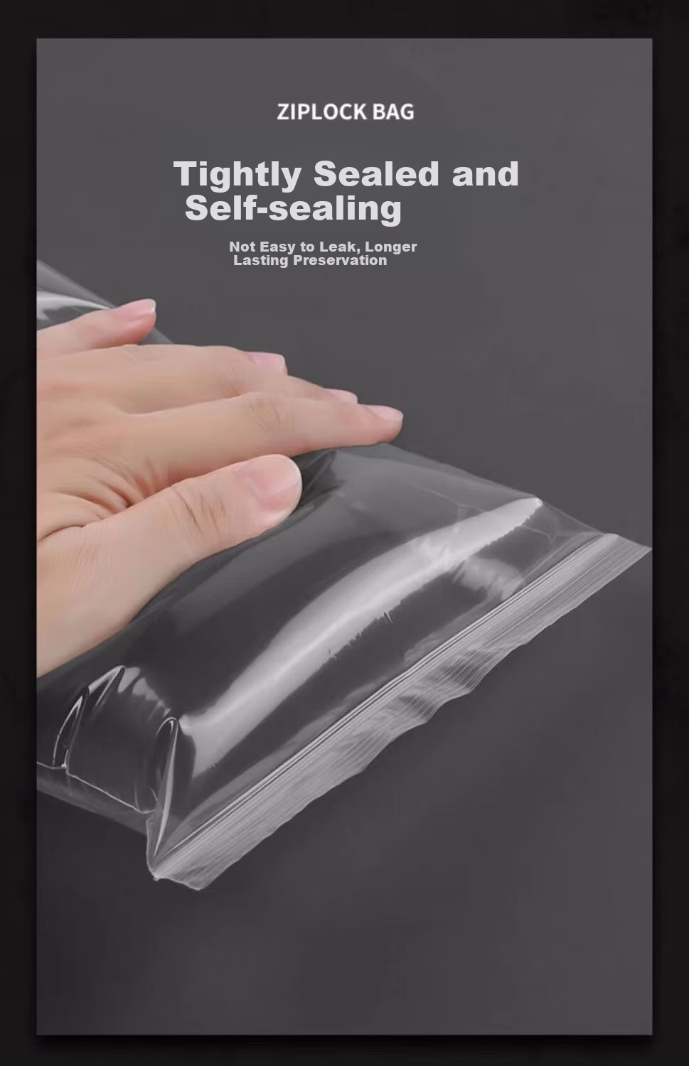 Yuzijian 100 Transparent Self-Sealing Bags, 275*160mm, Receipt Storage, Invoice Bags, Self-Sealing PE Moisture-Proof Bags, 7101 5
