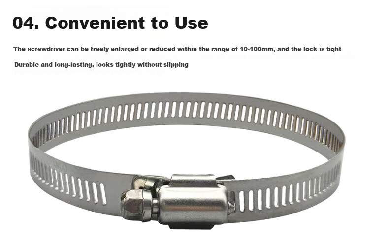 Minhongshi Surveillance Clamp Bracket, Full Steel Clamp, Electrical Pole Clamp Pipe, 304 Stainless Steel Hose Clamp, Stainless Steel Clamp Ring 200MM 3