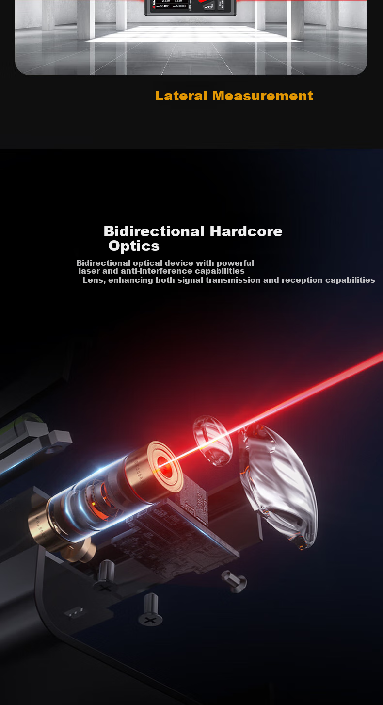 Shendawei Dual-direction Laser Distance Meter 200m Infrared Electronic Ruler Magnetic Back SW-DR100 2