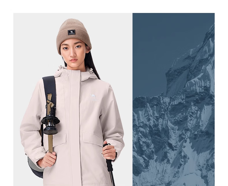 CAMEL Padded Windbreaker Jacket for Men And Women, Hard Shell Coat, Windproof And Waterproof, Tibet Cotton Padded Outerwear, Mountaineering Clothing A14CF04678 27