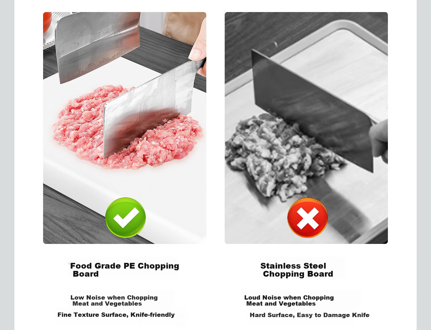 Momi Premium PE Plastic Cutting Board Round Anti-Mold Thickened Chopping Board for Meat and Cooked Food Household Use 14