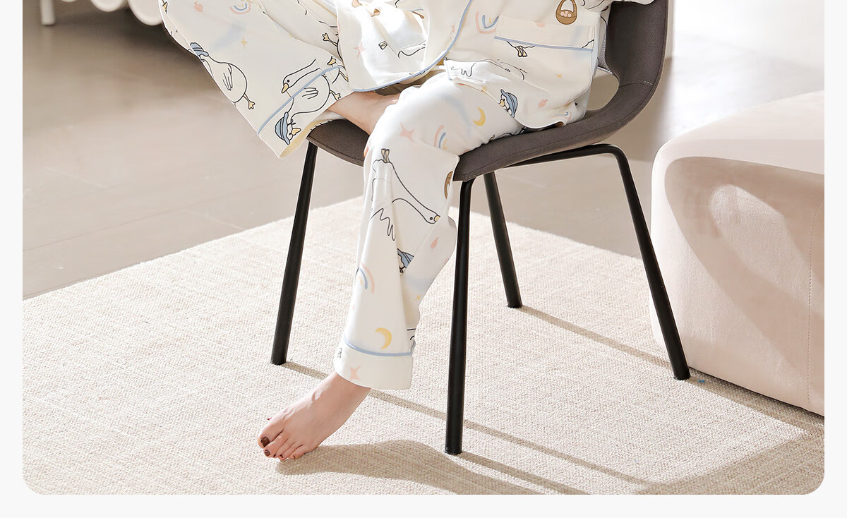 JOYNCLEON Maternity Cotton Postpartum Nursing Pajamas Antibacterial Goose Homewear L Jyz157355 23