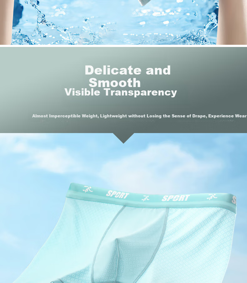 Dingguagua Youth Underwear for Boys, Thin Summer Ice Silk Shorts for Teenagers, High School And Middle School Students in Puberty, Boxer Briefs 12