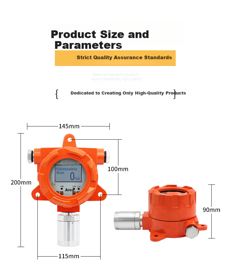 Aikesi Combustible Gas Detector Alarm, Methane Natural And Liquefied Gas, Restaurant Kitchen Commercial Use Detection Instrument GT-GND20 10
