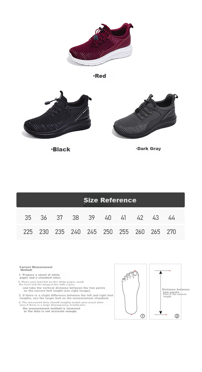 Huili Official Women's Shoes, Elderly Women's Shoes, 2026 Spring New Style Versatile Lightweight Flyknit Women's Shoes, Red, Size 38 7