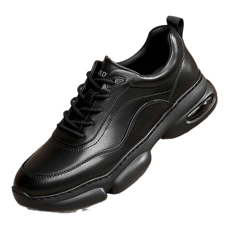 Goldlion Men's Shoes, Thick-Soled Casual Shoes, Soft And Durable Outdoor Trendy Versatile Sneakers, G559430518AAA, Black, Size 41