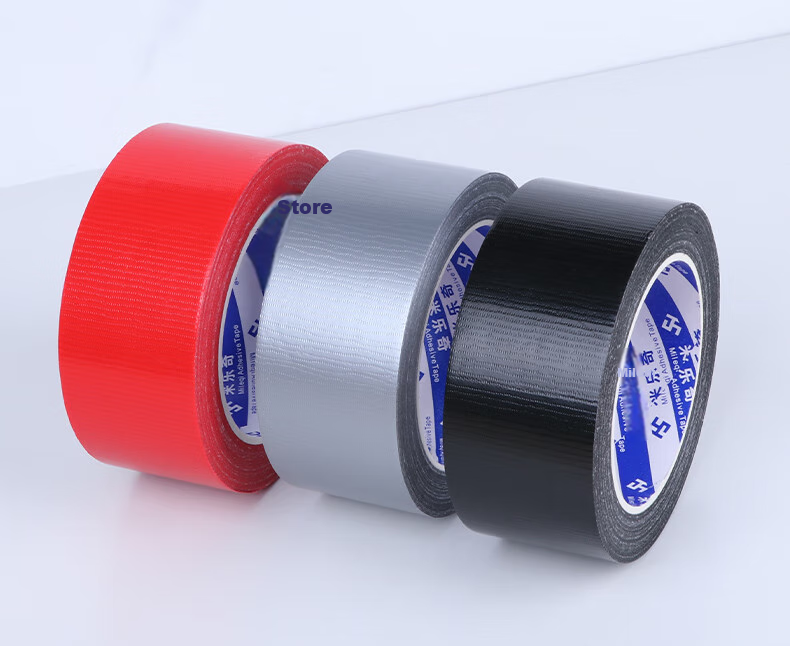 Mileqi 2101 Strong Adhesive Single-Sided Cloth Tape for Tarp Repair, Carpet Fixation, Heavy Object Binding, Waterproof And Wear-Resistant, Red - 48mm Wide * 25 Meters Long [5 Rolls] 10