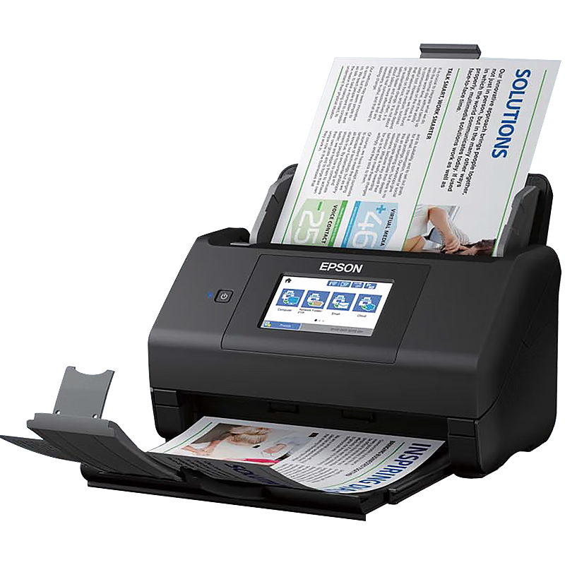 Epson ES-580W A4 Sheet-Fed Scanner, Automatic Continuous Duplex Color Scanning, High-Speed Office Use, Wireless WiFi (Touchscreen, Supports Scanning to USB Drive)