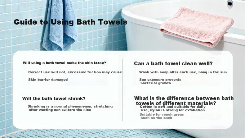 Xingfang Exfoliating Washcloth for Men And Women, Bath Scrubber Tool, Back Scrubber, Dead Skin Remover, Essential Home Item, 2 Pieces 1