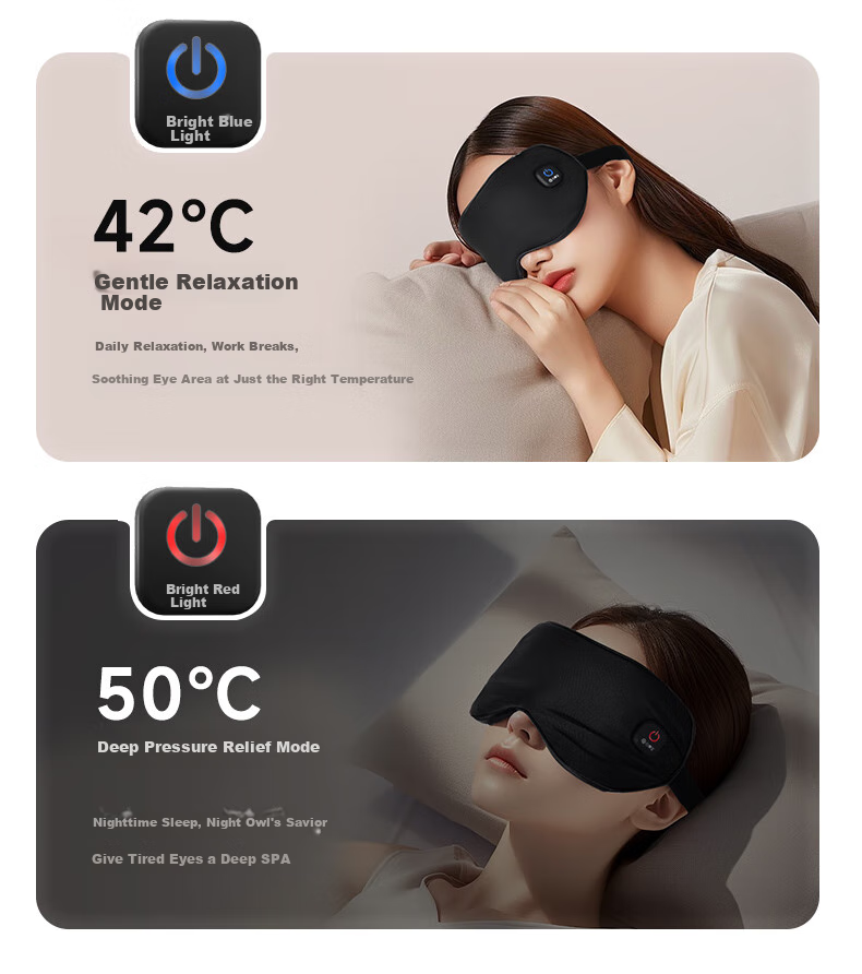 Yolanda Eye Mask with Rechargeable Graphene Massage Device, Fascia Gun, Hot Steam Massage, Sleep Mask, Eye Protection, Fatigue Relief, Holiday And Birthday Gift, Recommended for Warm Compress 3