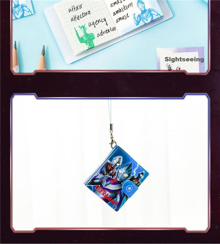 IiGEN Pocket Notebook for Boys, Ultraman Portable Mini Journal, Compact Vocabulary Book, Small Memo Pad, Notebook with Card Holder, Jide + Saiero YZ7013 19