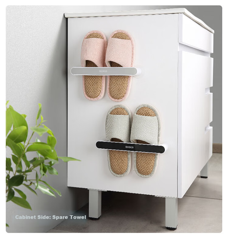 Ecoco Bathroom Shoe Rack, Toilet Storage Shelf, No-Drill Over-The Shoe Organizer, Gray 13