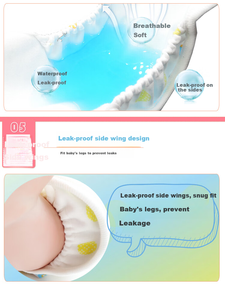 Xiqinbao Newborn Diapers, Baby Gauze Diaper Covers, Infant Mustard Seed Gauze Washable Diapers, 50*50cm, 6-Pack 6