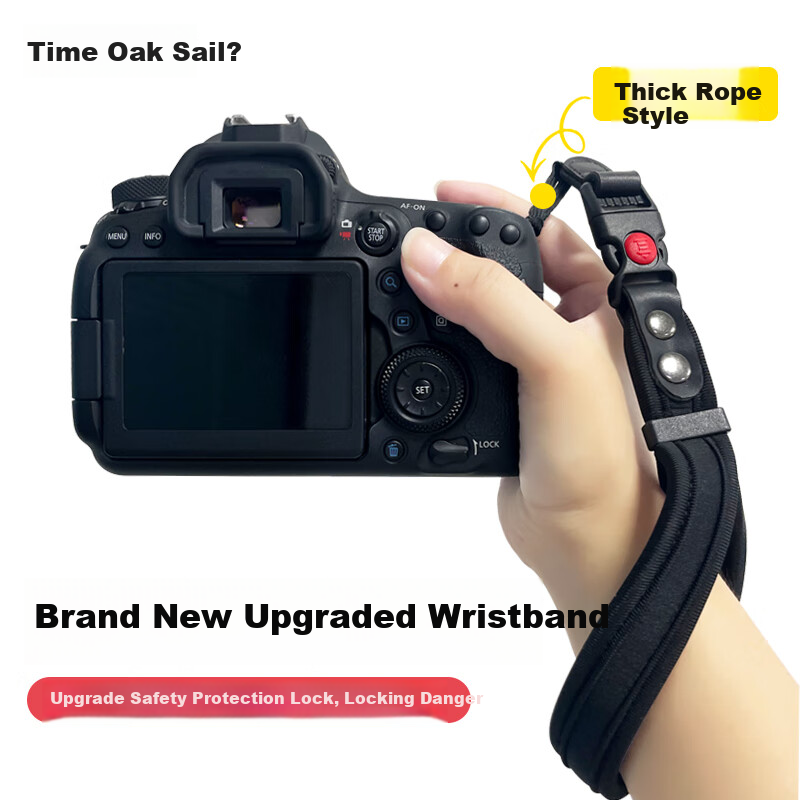 Shilifan Camera Wrist Strap, Quick-Release Wristband for Weaving, Compatible with Canon/Nikon/Sony/Fuji Cameras, Wrist Strap Accessory with Safety Lock