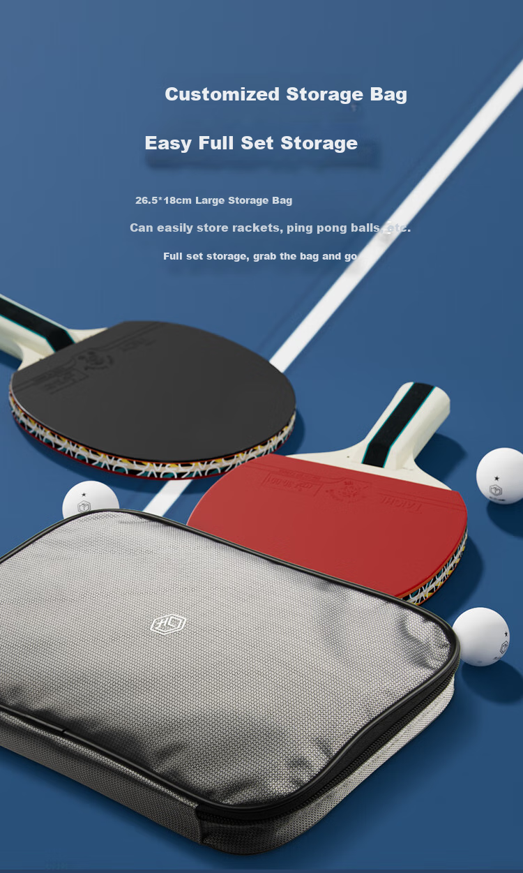 JD Original Ma Xiao Three-Star Table Tennis Racket Single Straight Handle, with Free Racket Case And Ping Pong Balls 11