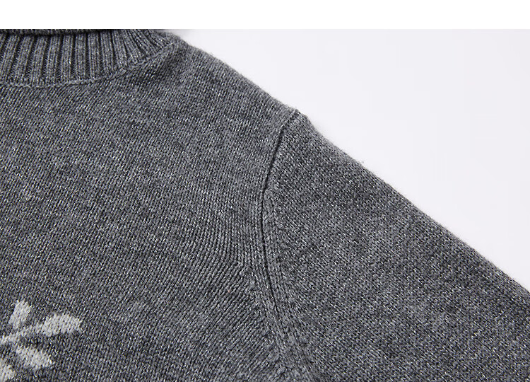 Demana Snowflake Secret Winter Turtleneck Colorblock Jacquard Loose Drop Shoulder Knit Sweater for Women 3