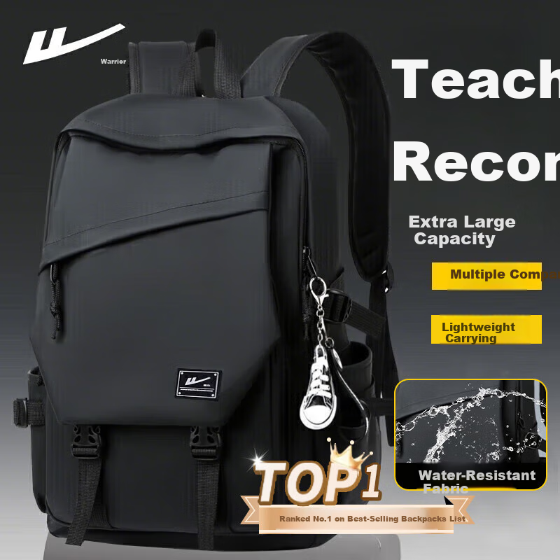 Huili Backpack for Men, Large Capacity School Bag for Middle School, High School And College Students, Lightweight Casual Travel Water-Resistant Laptop Bag